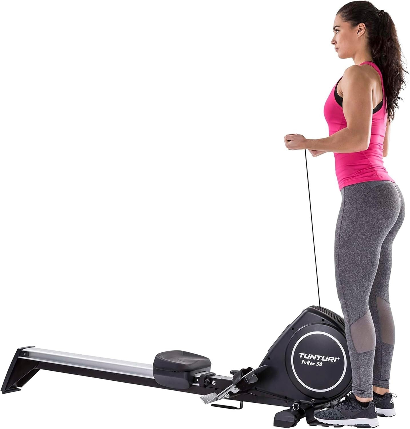 Magnetic Rowing Machine Compact Adjustable Resistance LCD Home Fitness 120KG