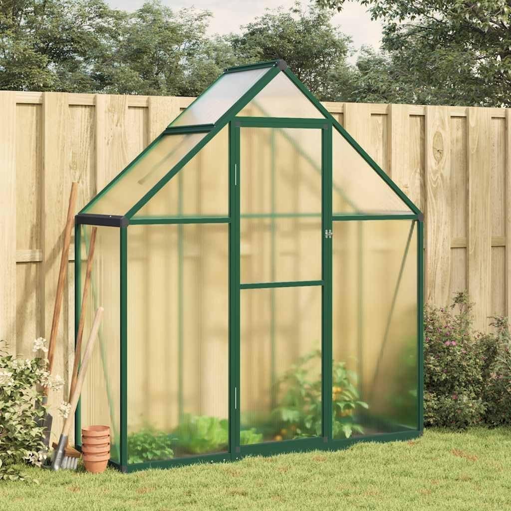 Large Aluminium Greenhouse 169x58x195cm Polycarbonate Panels with Base Frame