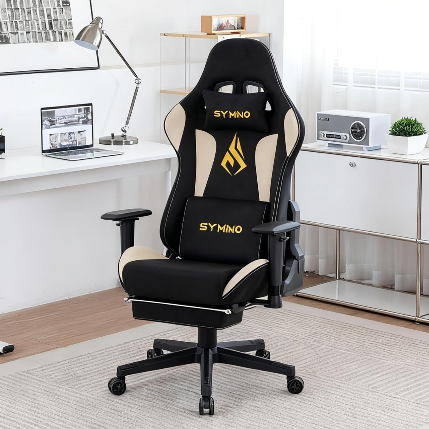 Ergonomic Gaming Chair with Footrest & Headrest – Adjustable PC Seat