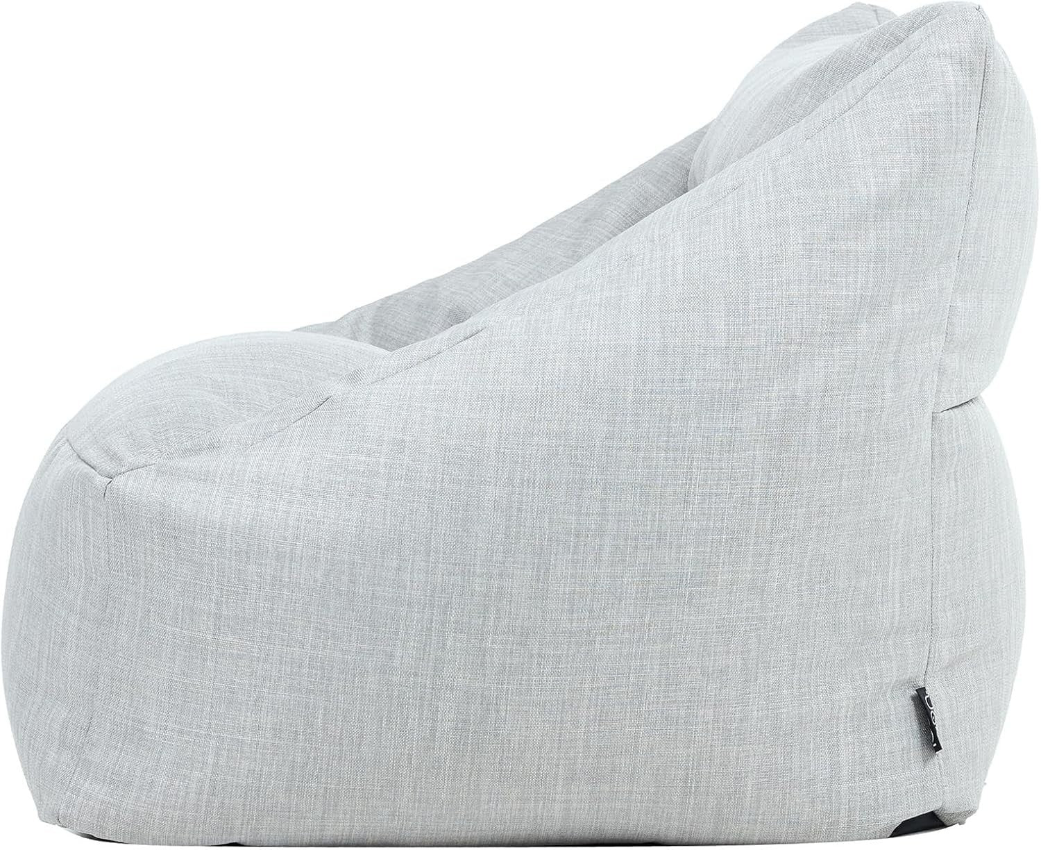Large Grey Bean Bag Chair Indoor Outdoor Water-Resistant Armchair Seat