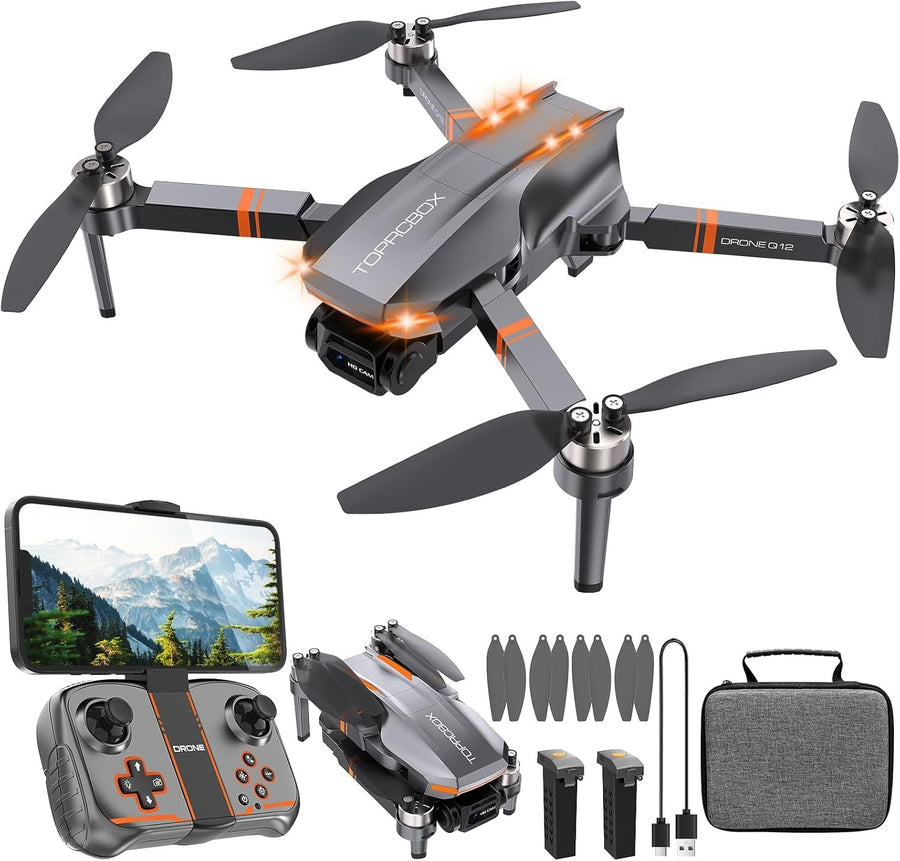 Brushless 4K Camera Drone for Kids & Adults, Foldable RC Quadcopter
