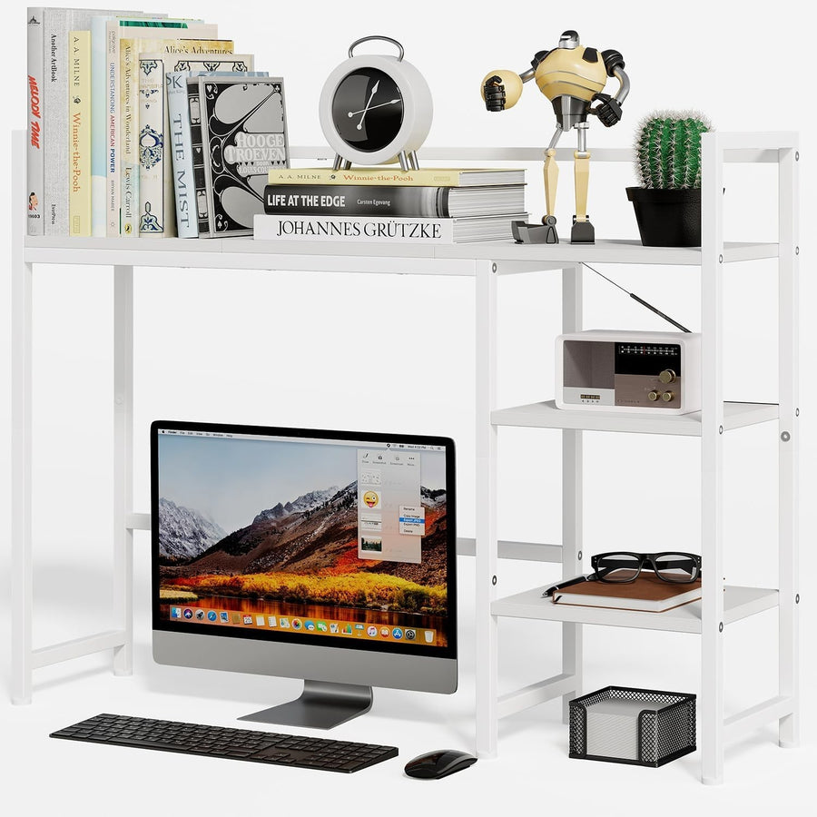 38.6" Desk Hutch Desktop Shelf 3-Tier Organizer Rack Monitor Storage Black