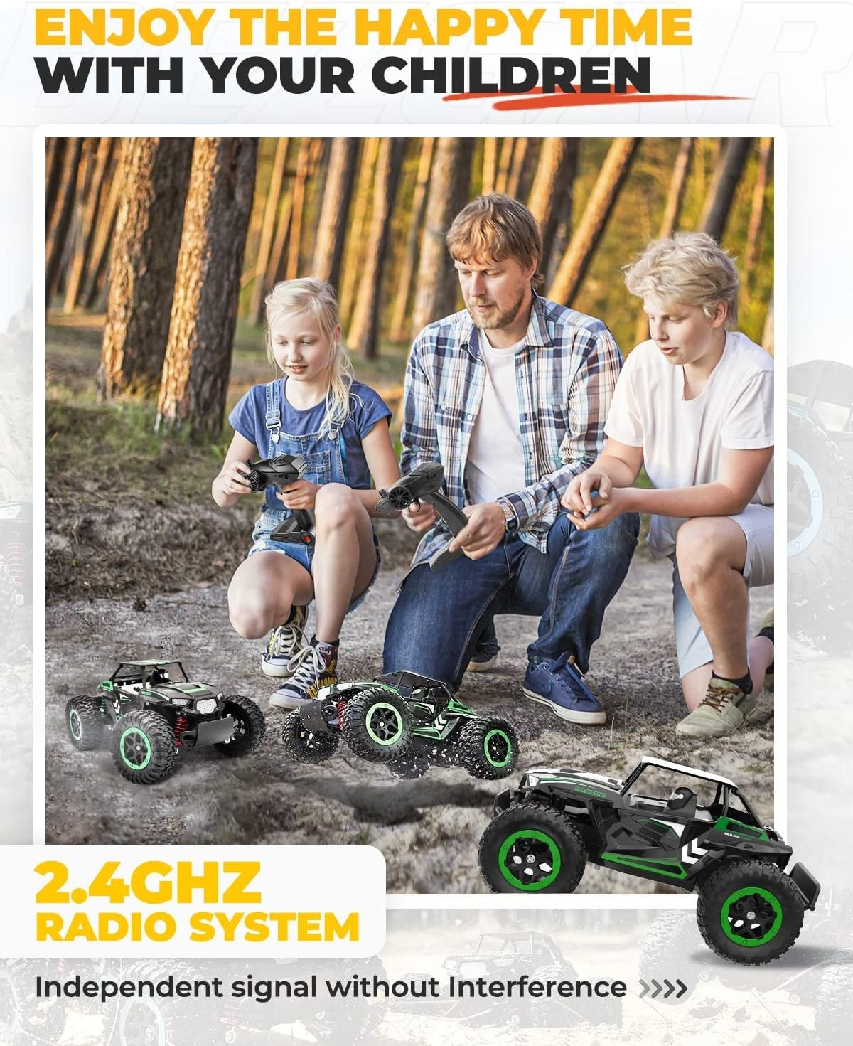 1:20 RC Monster Truck 15KMH Fast 2WD Off Road Car Rechargeable Remote Control