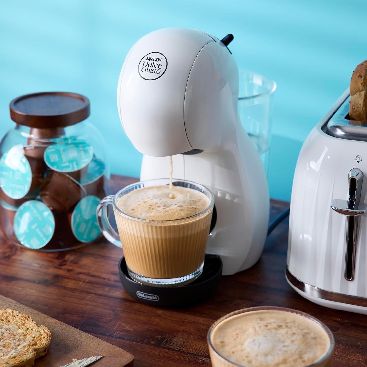 Compact Espresso Pod Coffee Machine | 15Bar Pressure | 0.8L Tank | Cappuccino