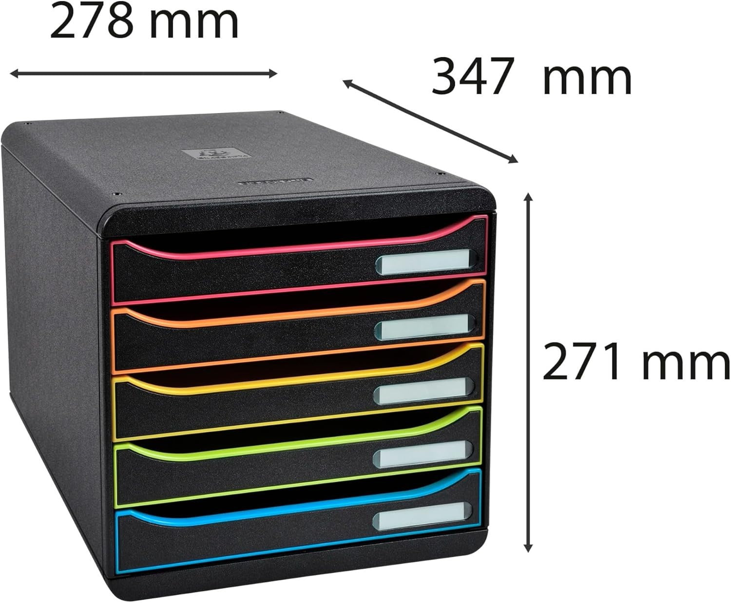 5-Drawer Desktop File Organiser A4+ Documents Recycled Plastic