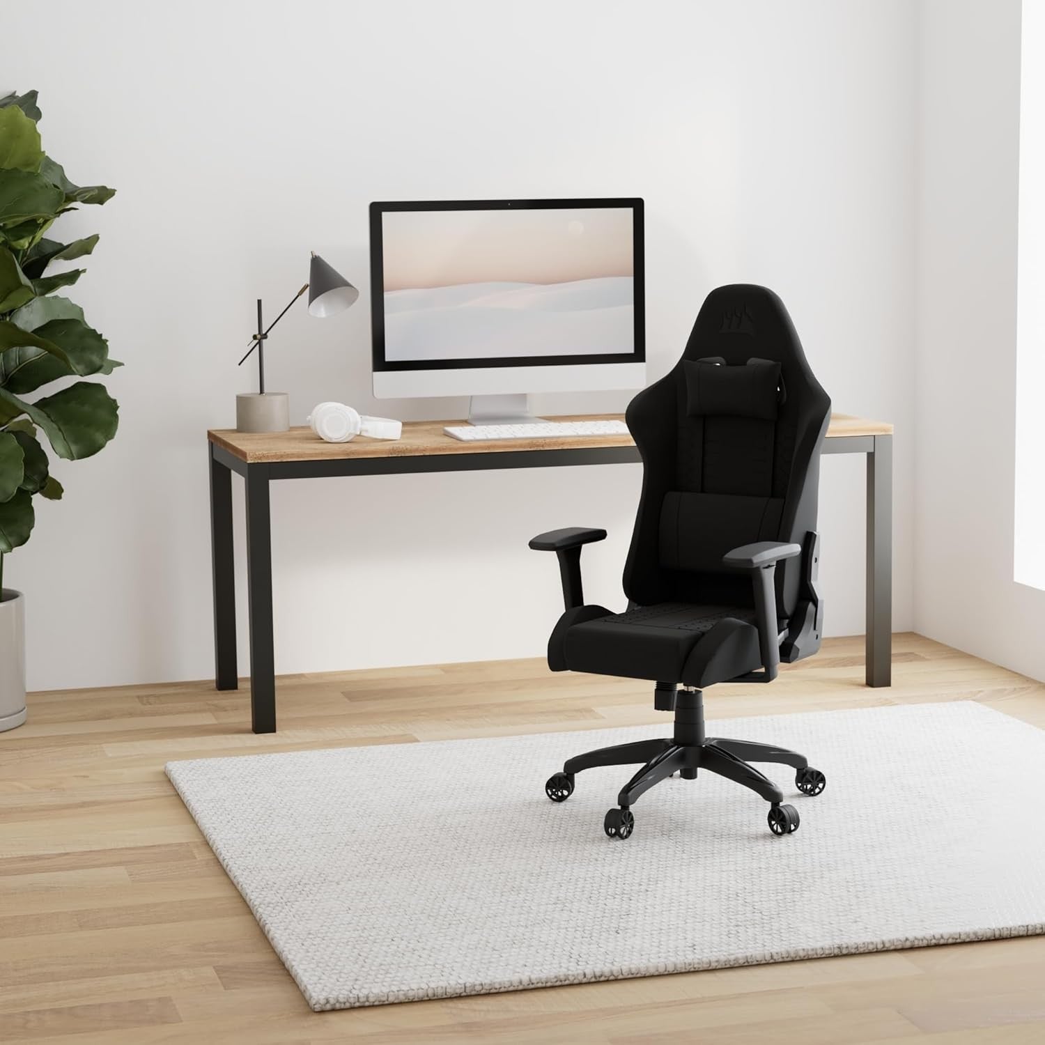 Relaxed Gaming Chair – Fabric Adjustable Seat with Lumbar
