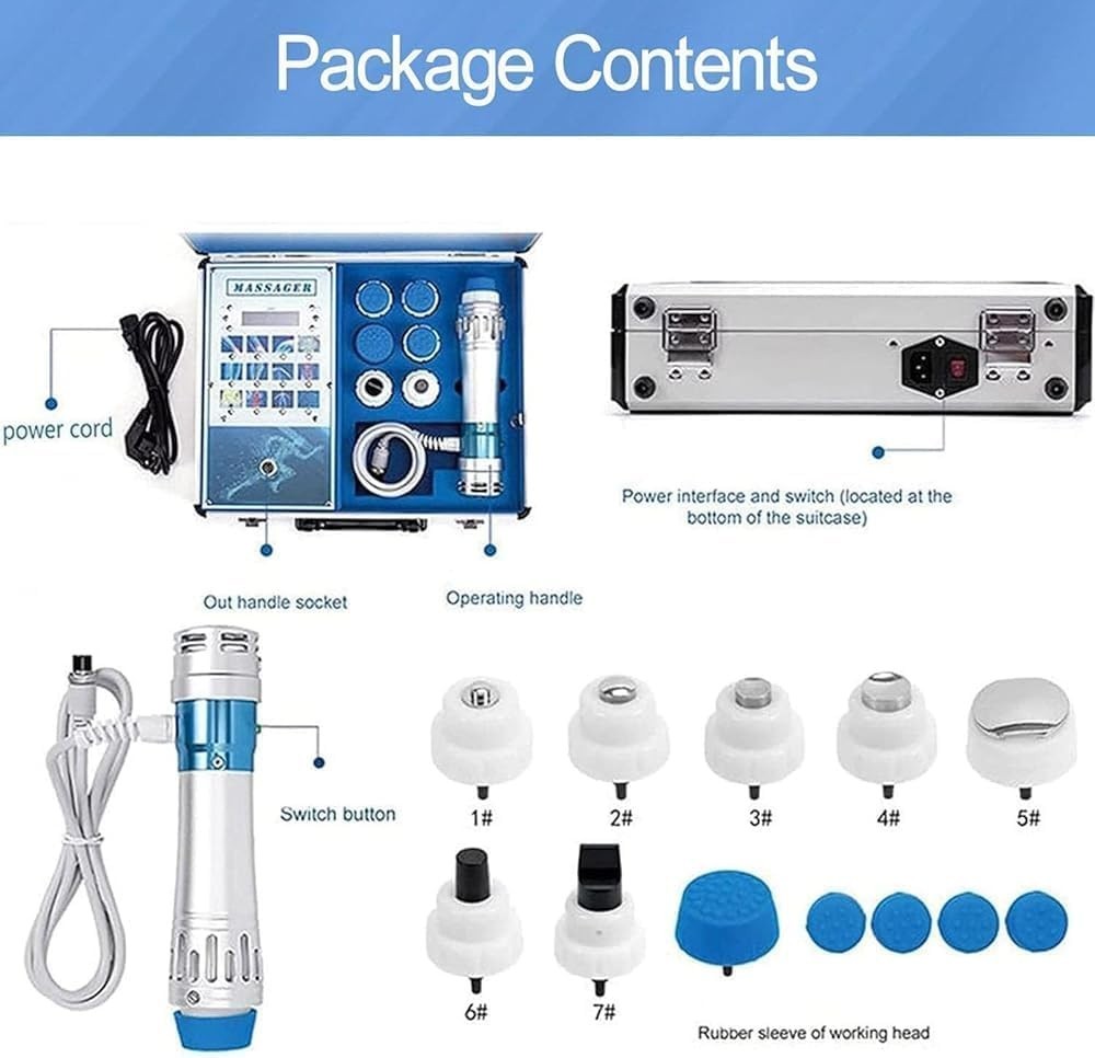 Shockwave Therapy Machine for Pain Relief & Muscle Recovery Physiotherapy Kit