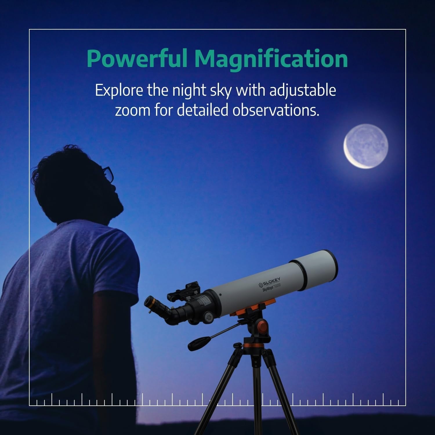 Black 20x-250x Telescope for Kids & Adults Moon, Stars, Stargazing