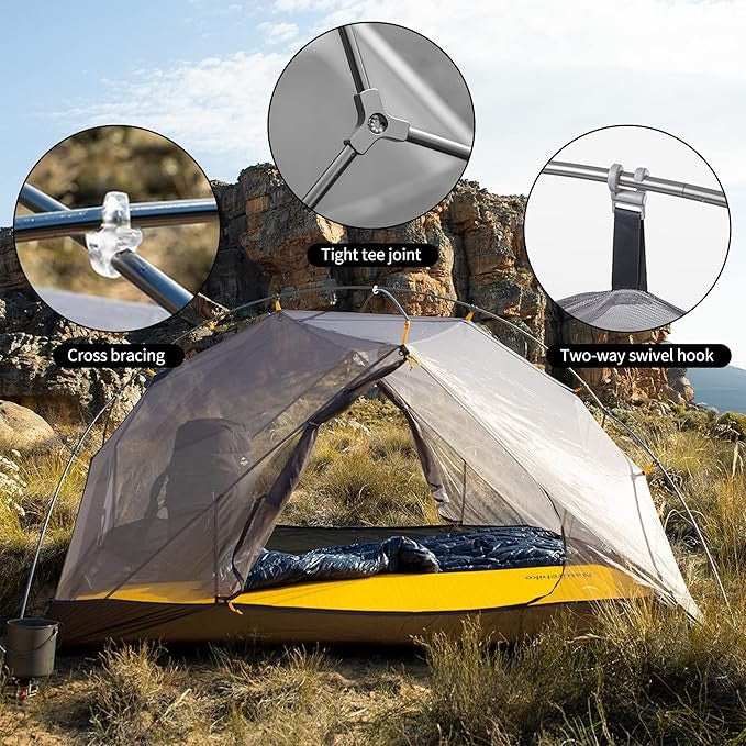 Ultralight 2 Man Camping Tent Waterproof Double Layer Hiking
