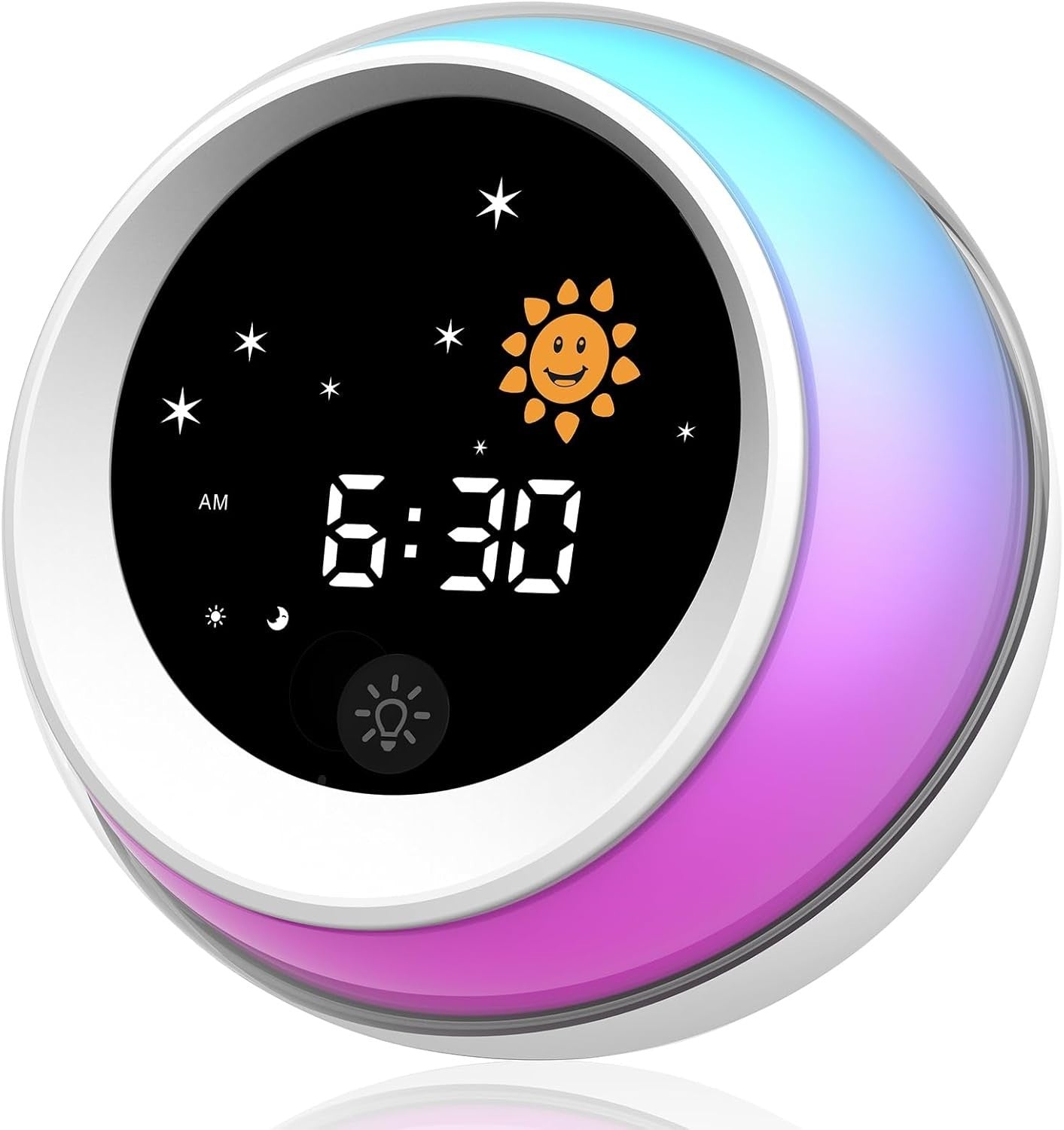 Kids Sleep Training Alarm Clock with Night Light, Sound Machine & Nap Timer
