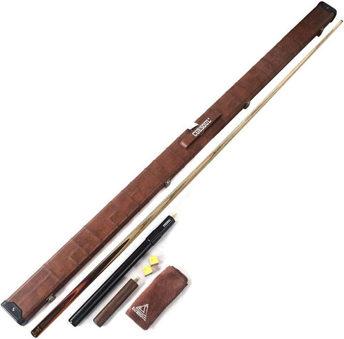 57" 3/4 Joint Snooker Pool Cue 18oz 9.5mm Tip Extensions Case