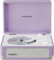 Vintage Suitcase CD Player Bluetooth FM Radio Rechargeable Speakers Purple