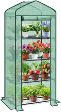 4 Tier Mini Greenhouse Outdoor Garden Plants Vegetables Steel Frame PE Cover