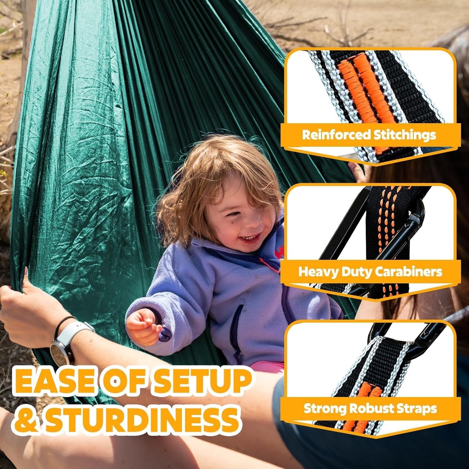 Ultra-Light Travel Camping Hammock - 300kg Load, Quick-Dry Nylon, Compact