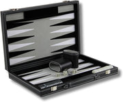 Luxury Backgammon Set 18 Inch Leatherette Folding Case Strategy Board Game