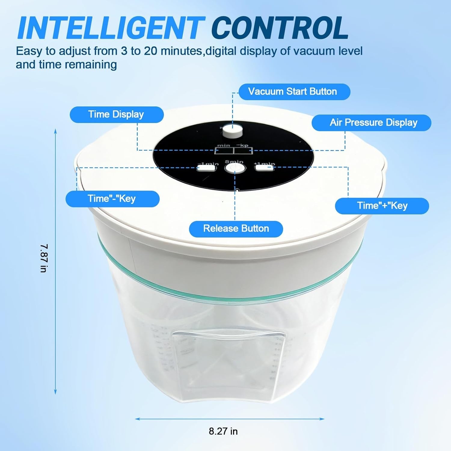 3L Resin Bubble Remover Vacuum Chamber 95kPa Timer