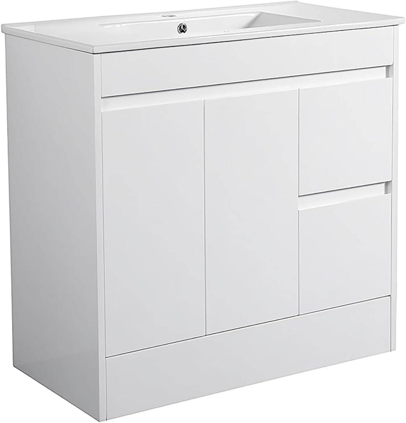 900mm Bathroom Vanity Unit with Basin Freestanding Storage Cabinet White