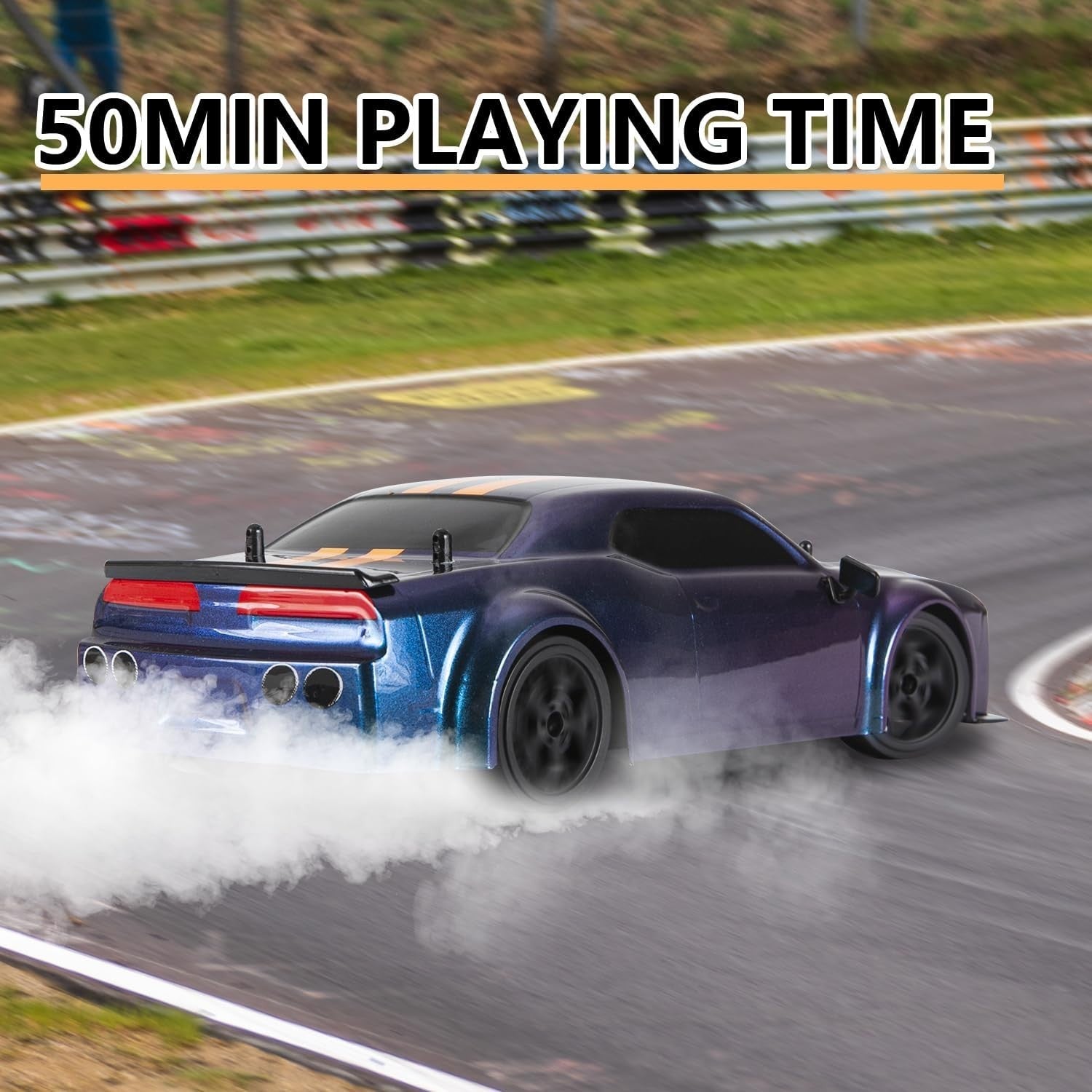1:14 4WD RC Drift Car w/ Extra Tires LED Fast Remote Control Car Gift Kids