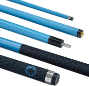 Carbon Composite Snooker Pool Cue 57in 10mm Tip 50/50 Joint Blue