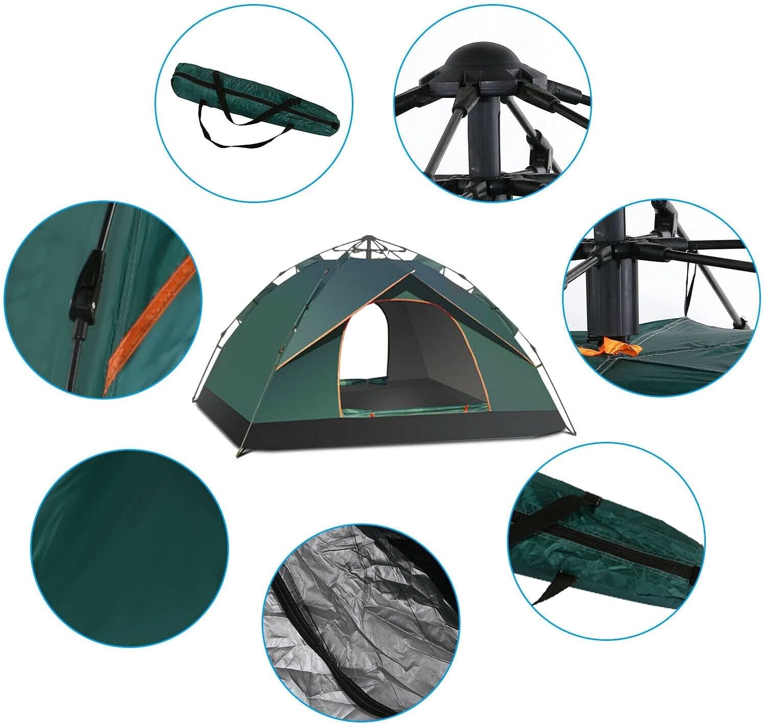 2-3 Man Pop Up Camping Tent Waterproof Automatic Dome