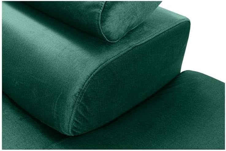 Grey Corner Sofa Bed with Storage, Adjustable Headrests, Modern L Shape
