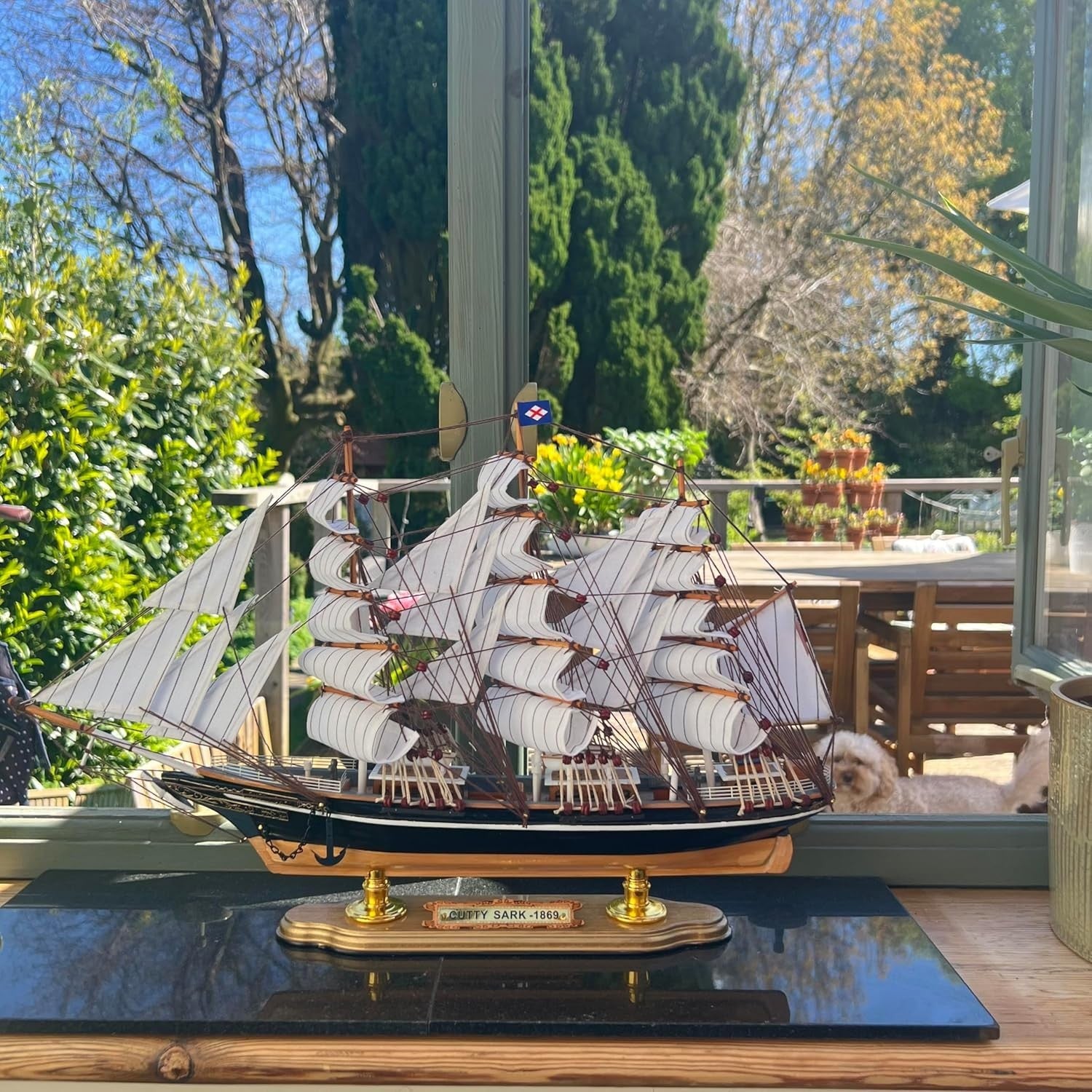 Cutty Sark Model Ship 52cm | Fully Rigged Nautical Sailboat Decor Yatch