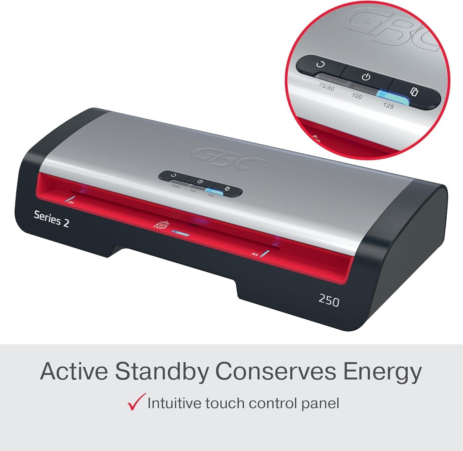 A4 Office Laminator Fast 1 Min Warm Up Anti Jam LED Guide 75–125 Mic