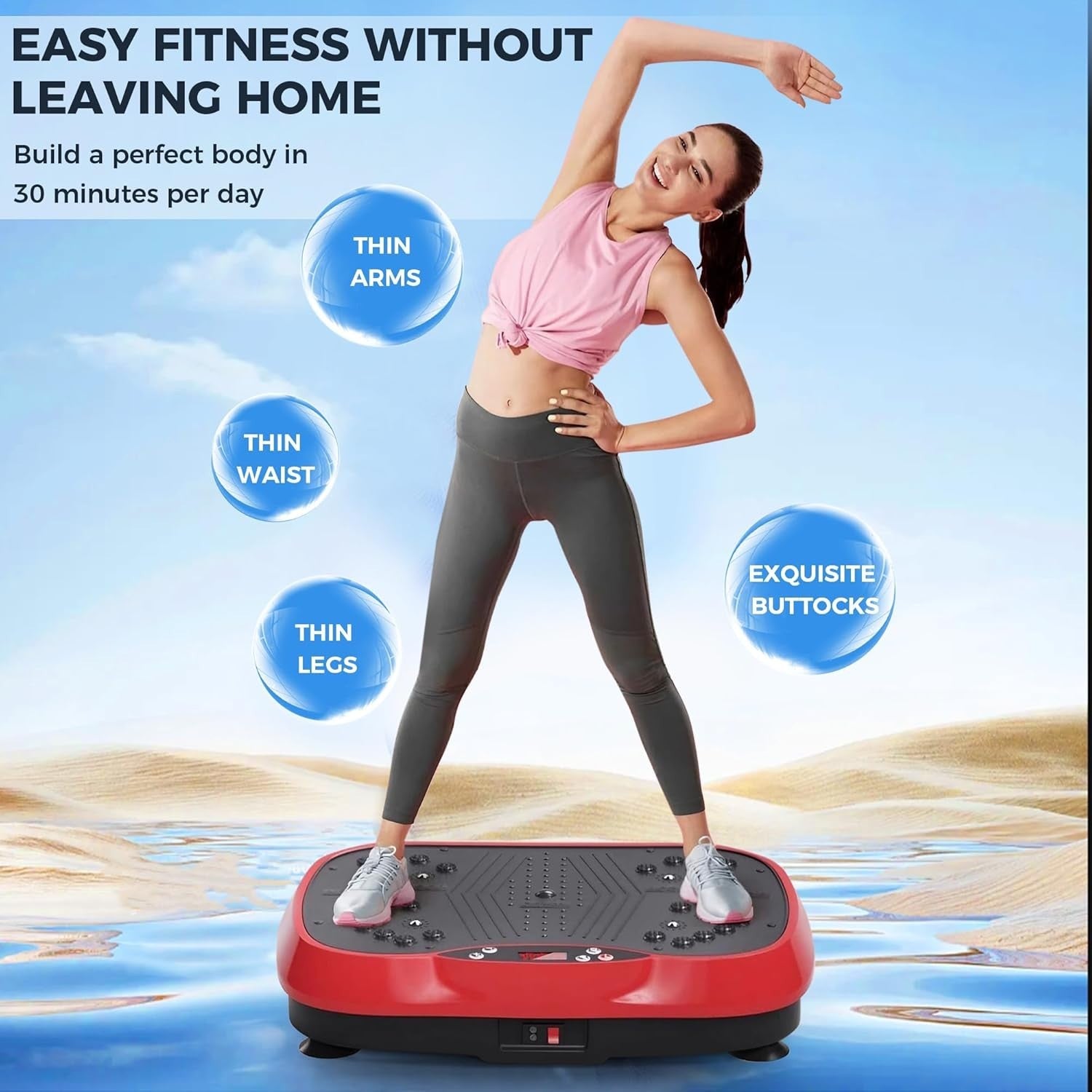 Vibration Plate Exercise Machine Lymphatic Drainage Weight Loss 331lb