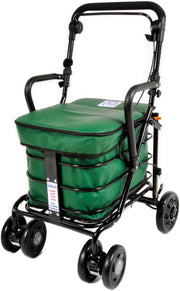 Walking Shopping Trolley Seat Foldable Mobility Cart Stable Wheels