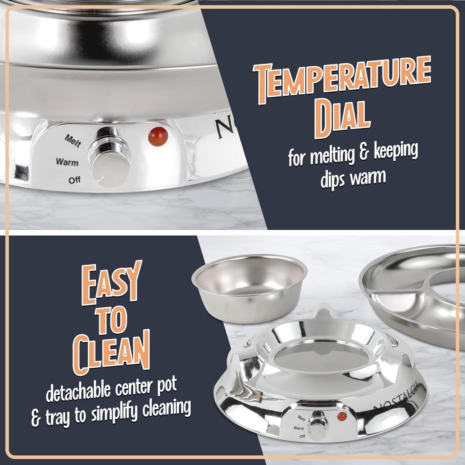 Electric Fondue Pot Set Chocolate Cheese Warmer Forks 10oz White