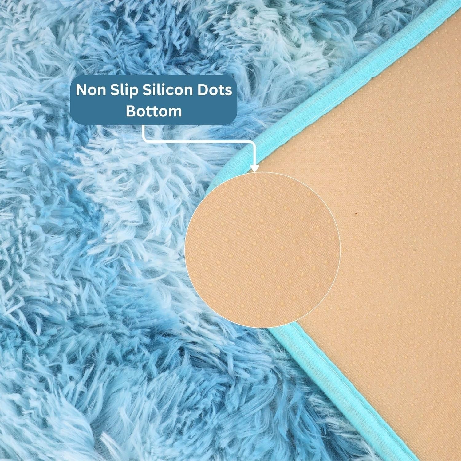 Teal Shaggy Rug 160x230cm Soft Thick Fluffy Non-Slip Large Bedroom Carpet