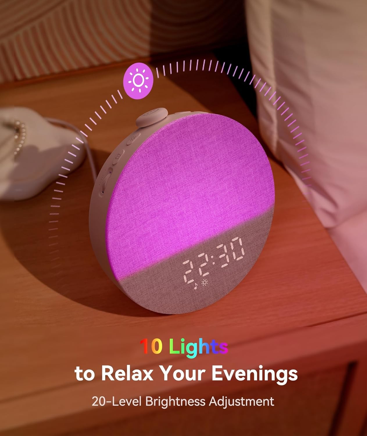 Sunrise Alarm Clock Wake Up Light White Noise 29 Sounds Night Lamp