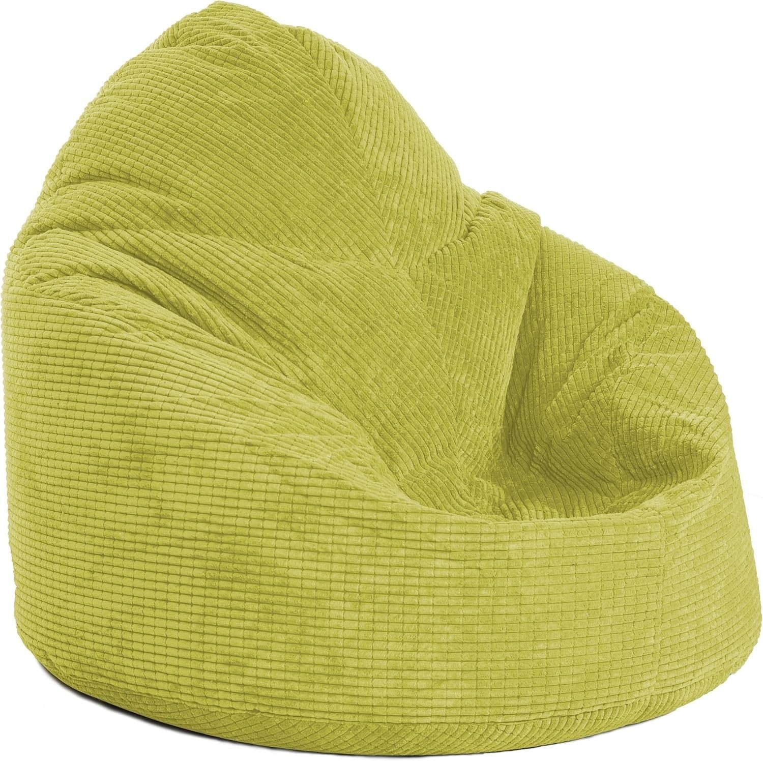Monster Corduroy Bean Bag Chair Lime XL Soft Lounge Seat Adult Kids