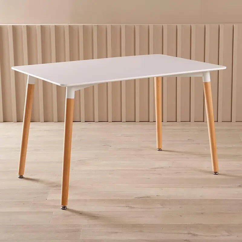 6 Grey Tulip Chairs White Dining Table Set 120cm Kitchen Room Modern