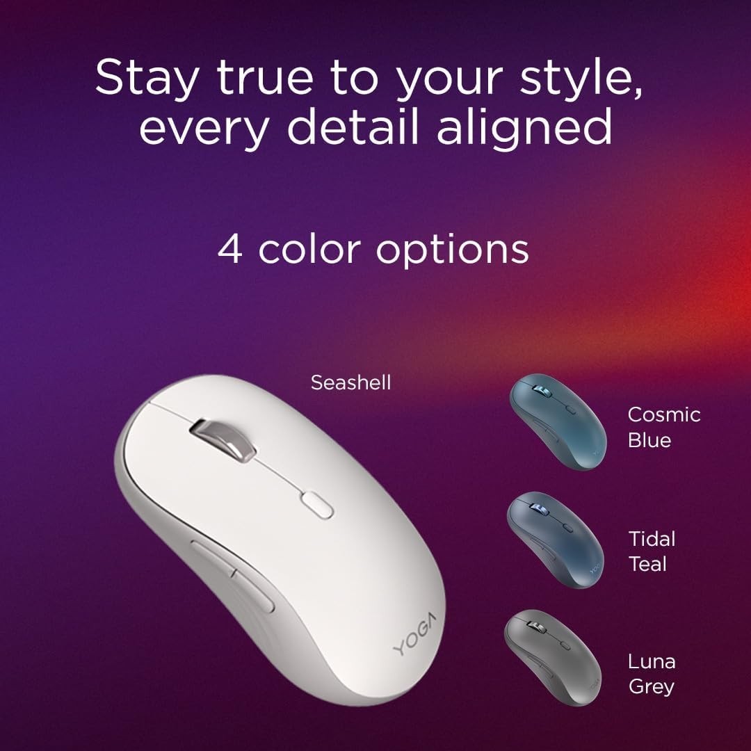 Silent Bluetooth Mouse Multi-Device 6 Button Ergonomic Blue