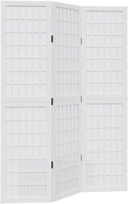 3 Panel Folding Room Divider White Wooden Privacy Screen 110x160cm Home