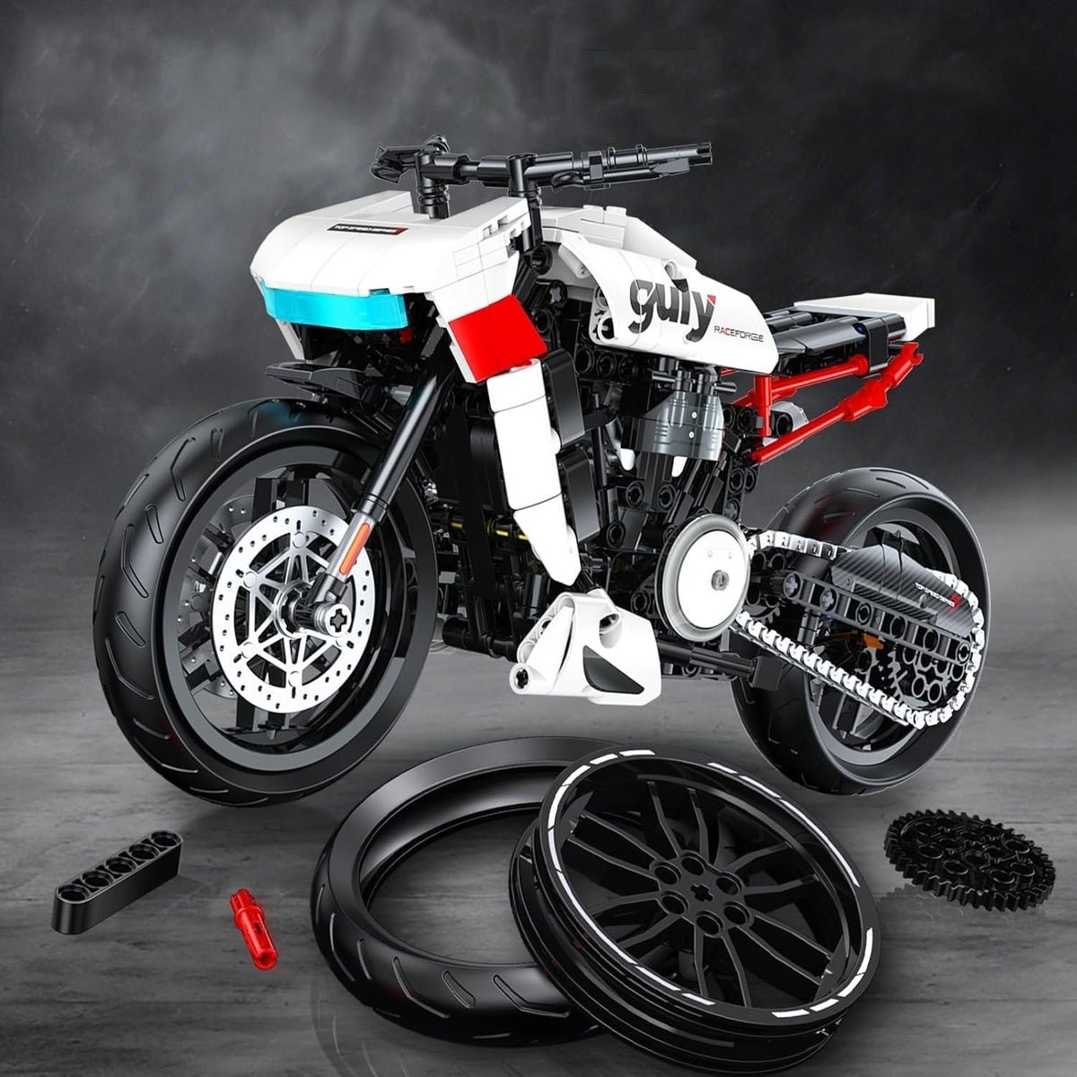 545 PCS Realistic Adventure Touring Motorcycle Model with Full Instructions