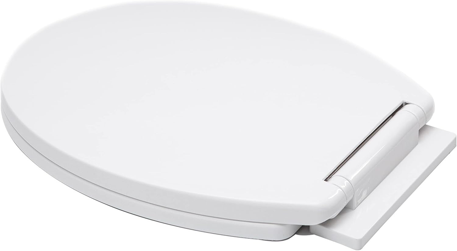 Soft Close Oval Toilet Seat White Adjustable Hinges Standard O-Shape 42x35.5cm