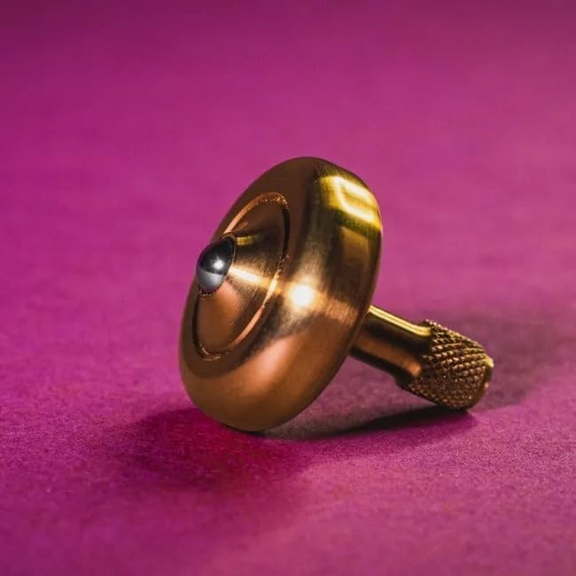 Precision Brass Spinning Top Desk Fidget Kinetic Stress Relief Toy