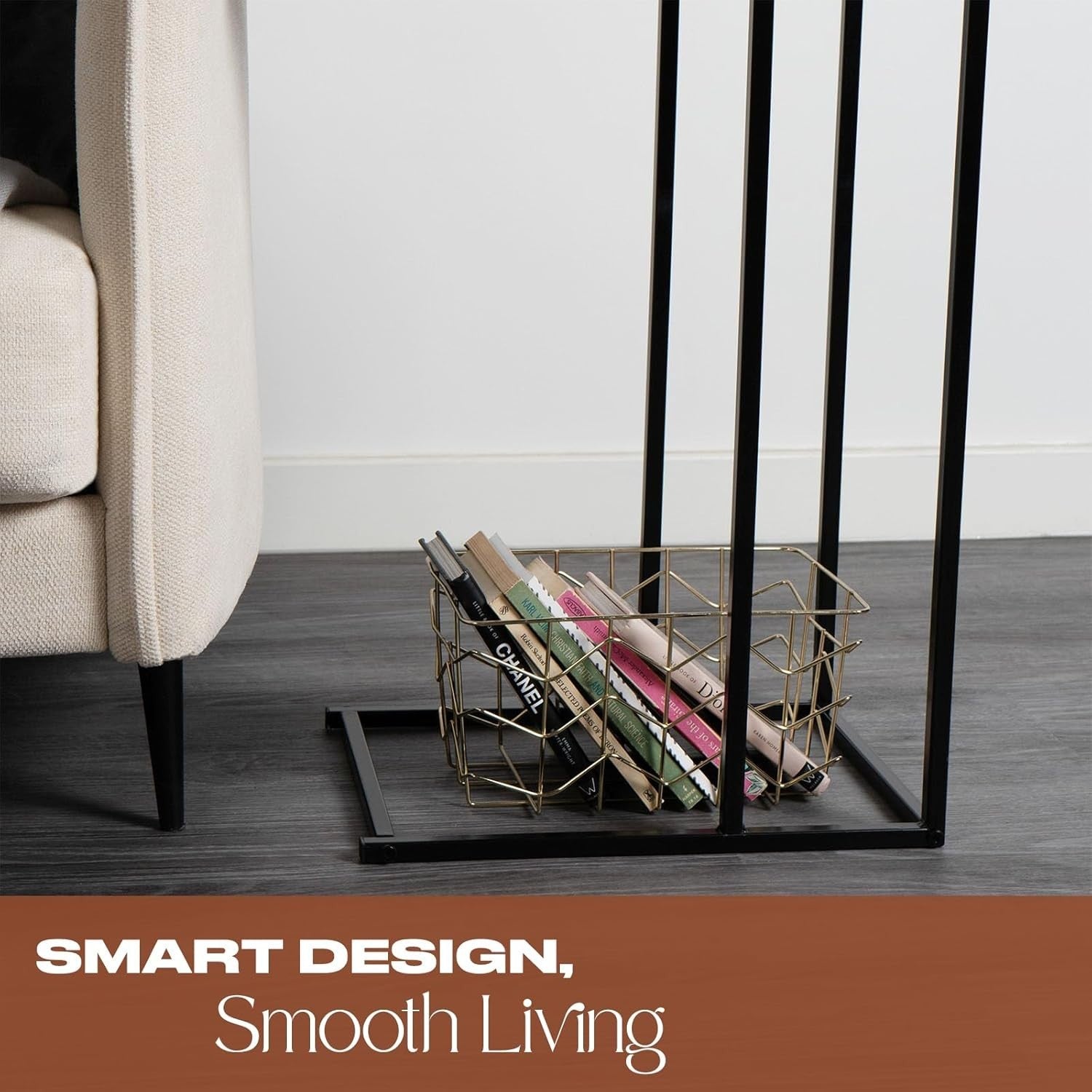 Space-Saving Light Wood C-Shaped Sofa Side Table – Multi-Use End Table