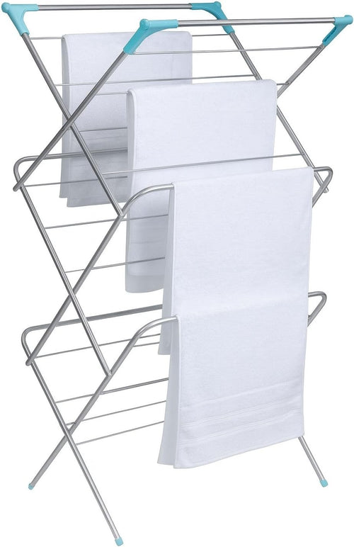 3 Tier Clothes Airer Drying Rack Heavy Duty Foldable Indoor Laundry Stand
