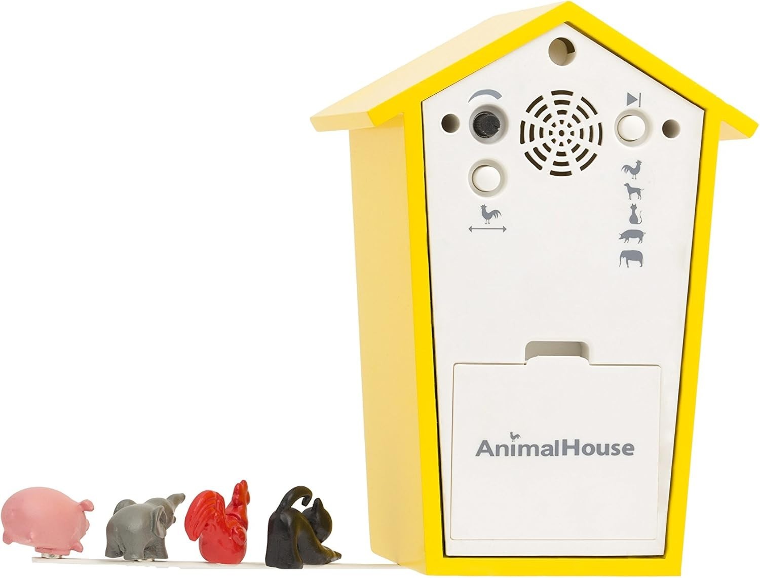 Yellow Animal Sound Cuckoo Clock Farm Animal Kids Wall Desk Decor Gift