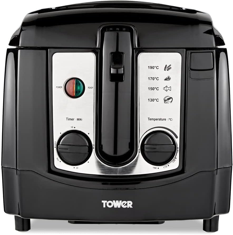 3L Family Deep Fat Fryer 2300W Adjustable Thermostat Timer Window