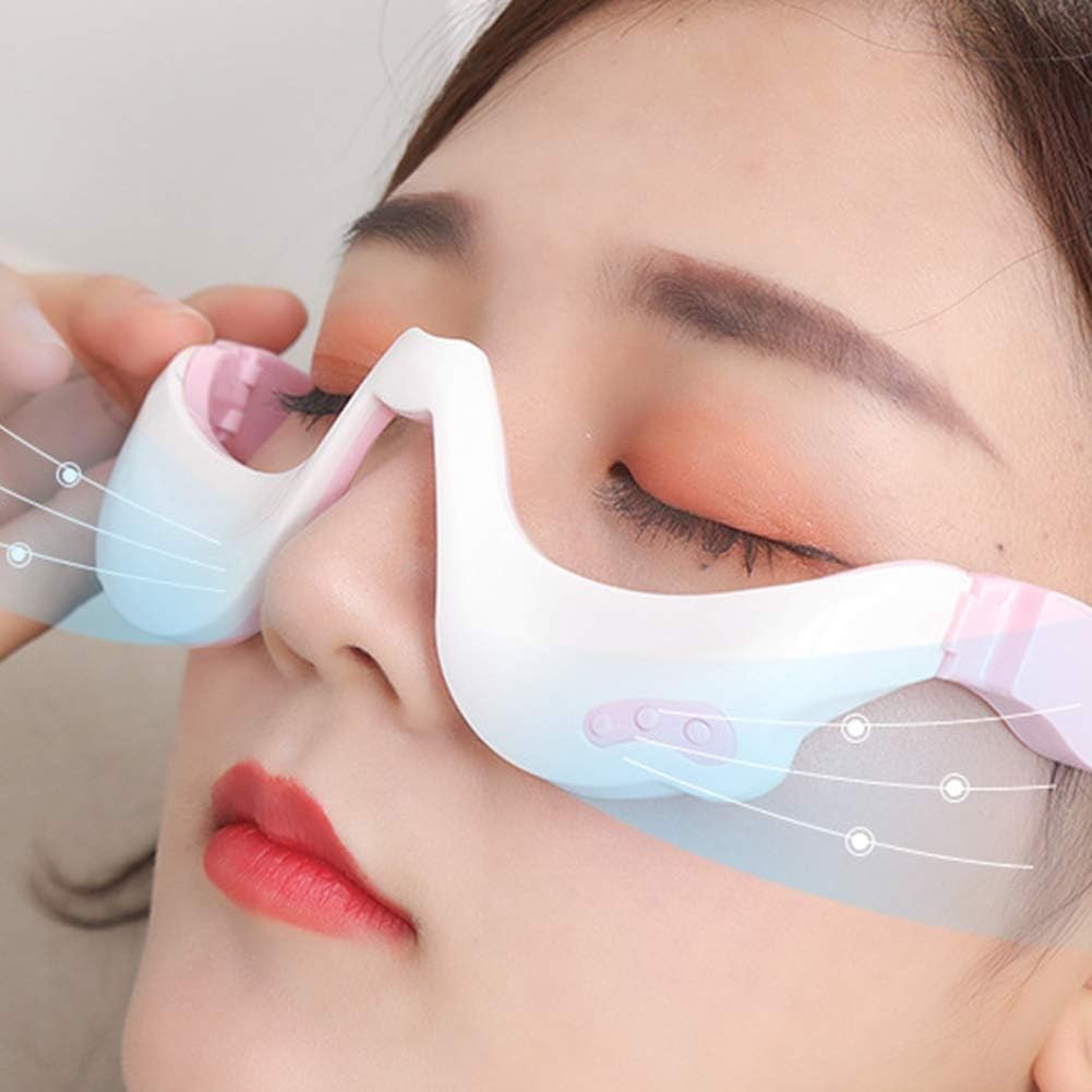 Heated Eye Massager Rechargeable 6 Modes Stress Relief
