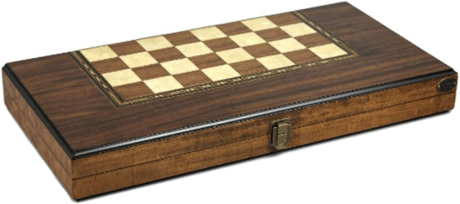 20” Tournament Backgammon Set Solid Wooden Foldable Board Luxury Game