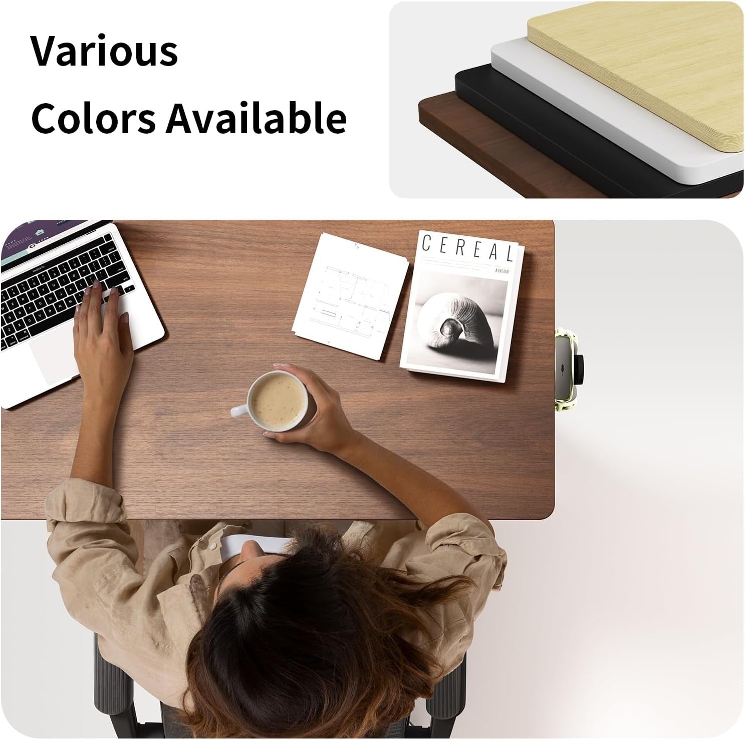 Mobile Standing Desk Walking Pad Compatible Adjustable Pneumatic Desk  Wheels