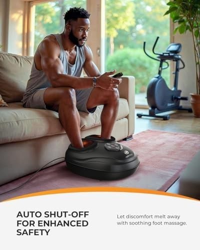 Shiatsu Foot Massager with Heat Remote Control Deep Kneading Compression