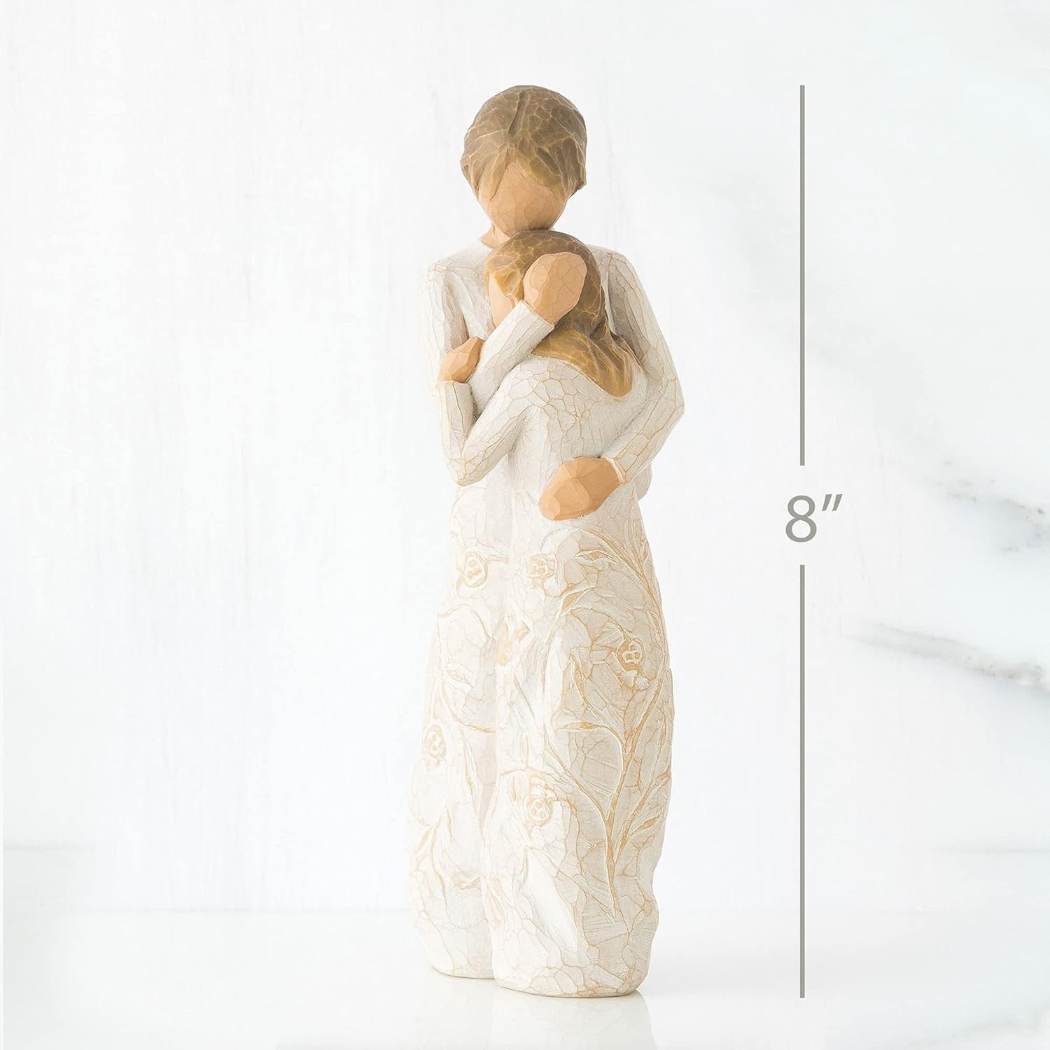 Mother & Child Figurine Resin Sculpture – Hand-Painted Sentimental Home Decor