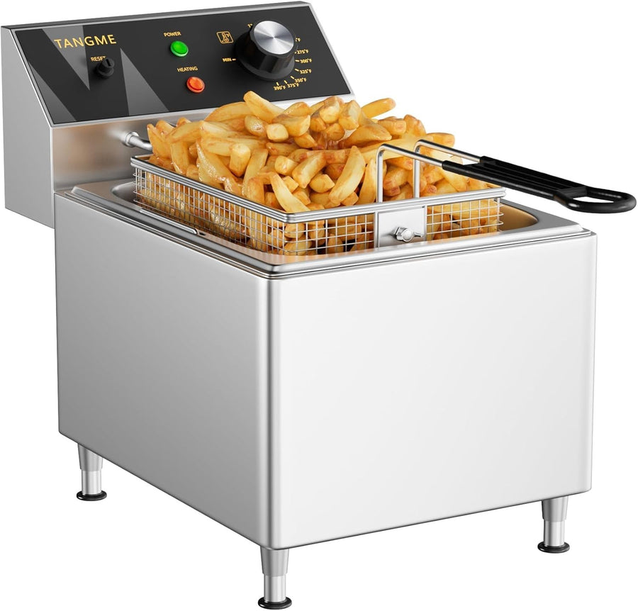 12L Commercial Deep Fat Fryer 3100W Stainless Steel Countertop