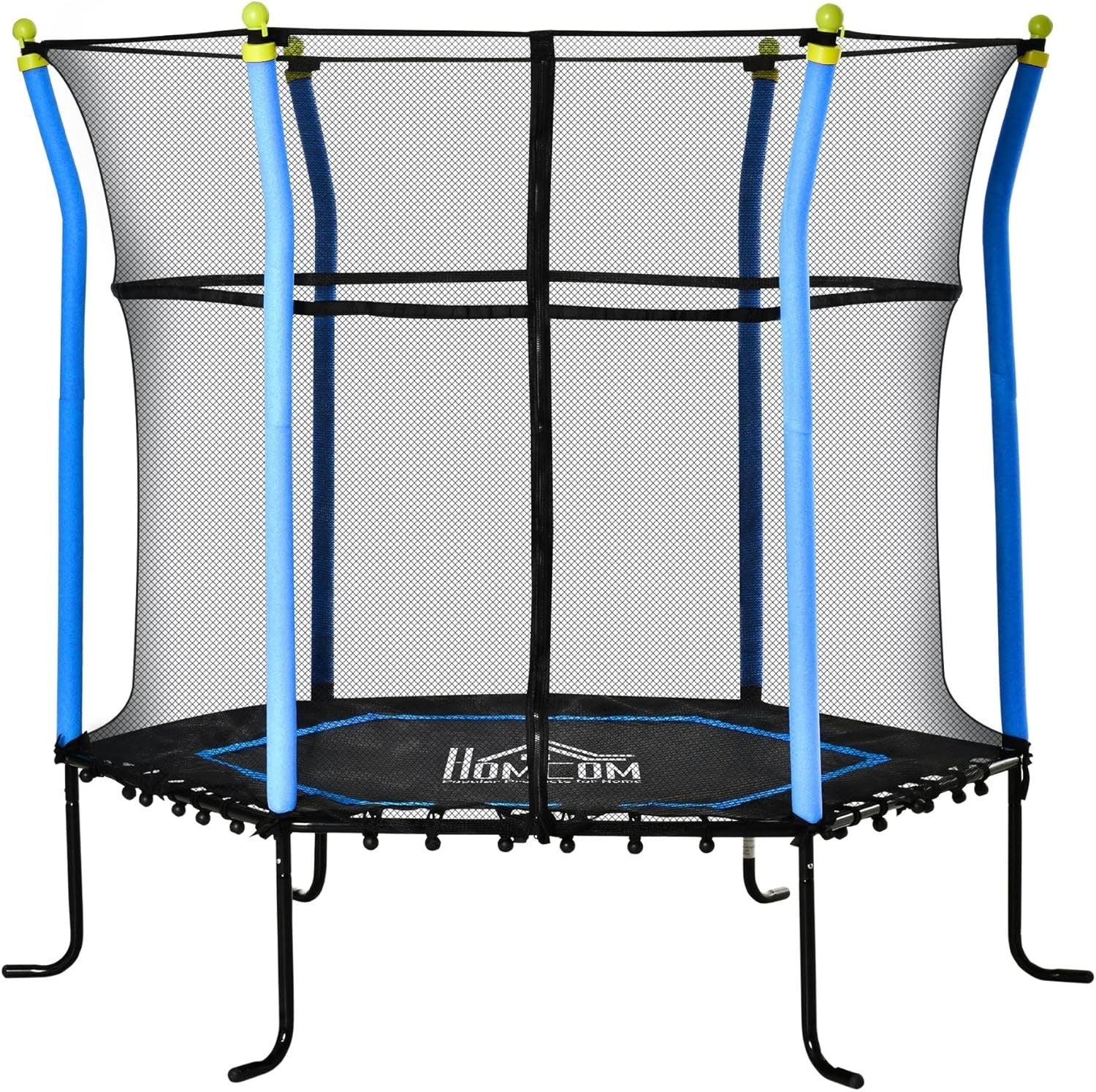 5.4FT Kids Trampoline with Enclosure Net Springless Indoor Play 60KG